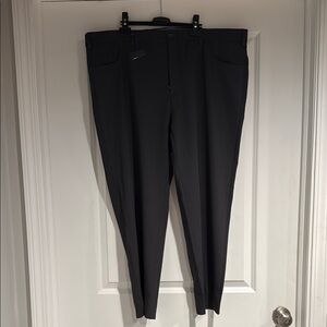 Gray Dress Pants with Subtle Texture and Creases